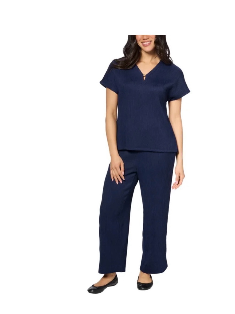 Jones New York Women's Textured Crop Set